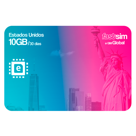 1. Estados Unidos 30days - 10GB